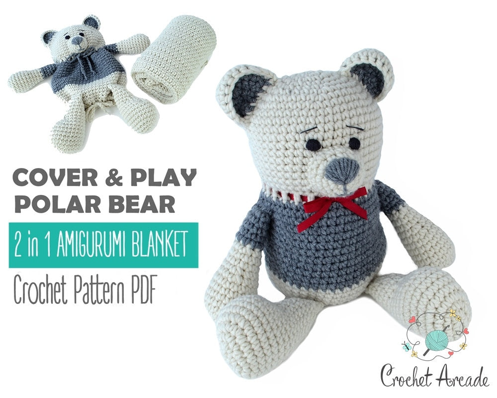 Polar Bear Amigurumi Blanket Crochet Pattern (PDF)