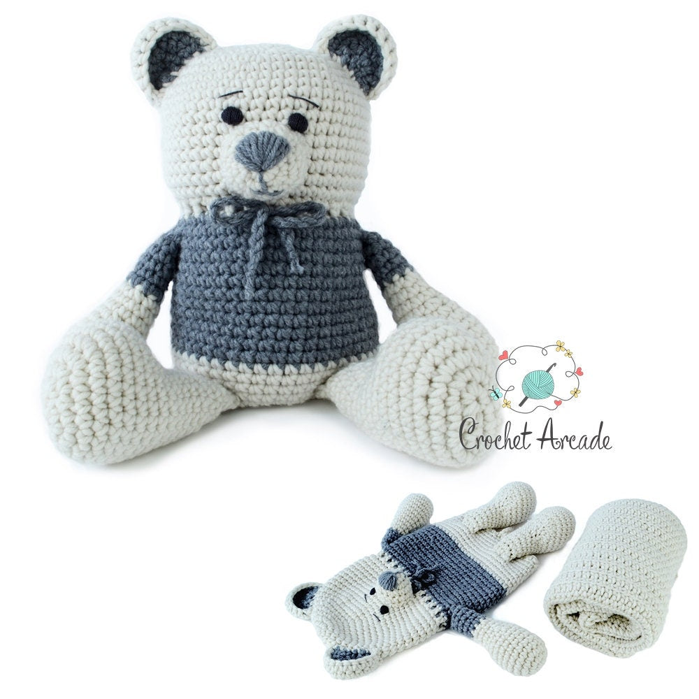 Polar Bear Amigurumi Blanket Crochet Pattern (PDF)