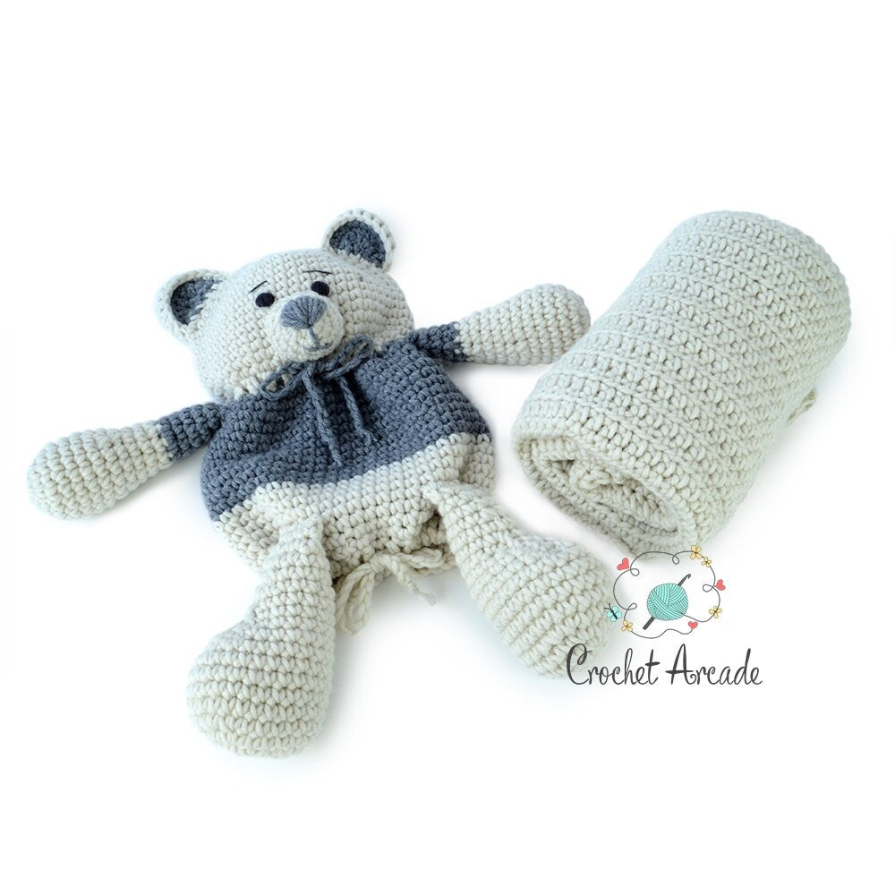 Polar Bear Amigurumi Blanket Crochet Pattern (PDF)