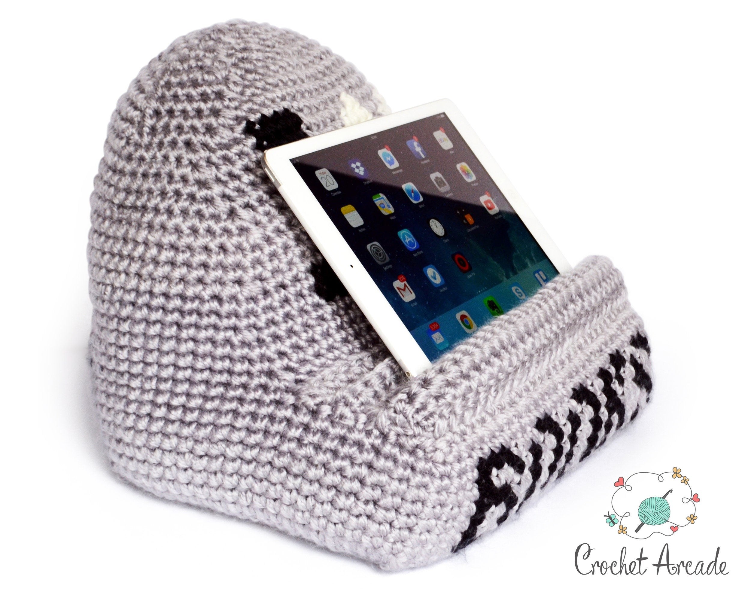 Crochet Book Holder Pattern, Tablet Pillow Stand (PDF Pattern)