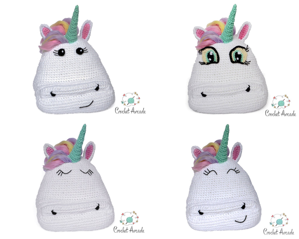 Alice the Unicorn Crochet Book Tablet Holder Pattern (PDF)