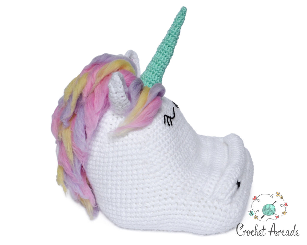 Alice the Unicorn Crochet Book Tablet Holder Pattern (PDF)