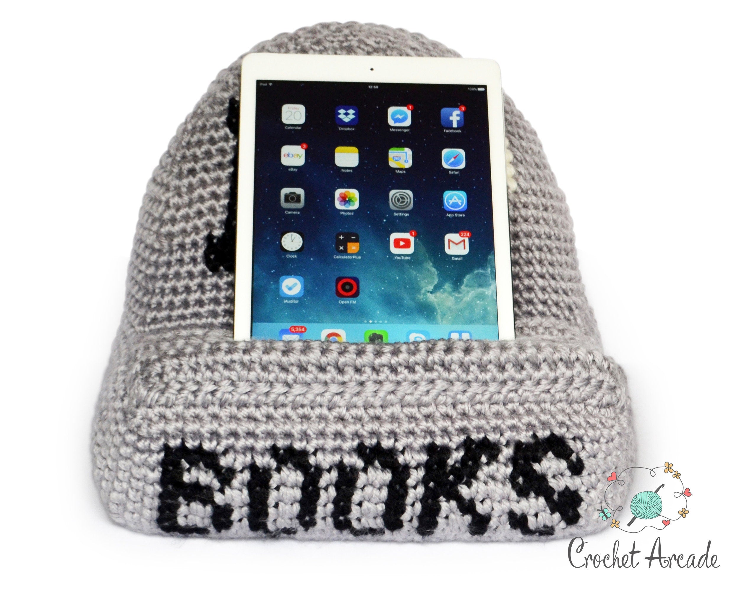 Crochet Book Holder Pattern, Tablet Pillow Stand (PDF Pattern)