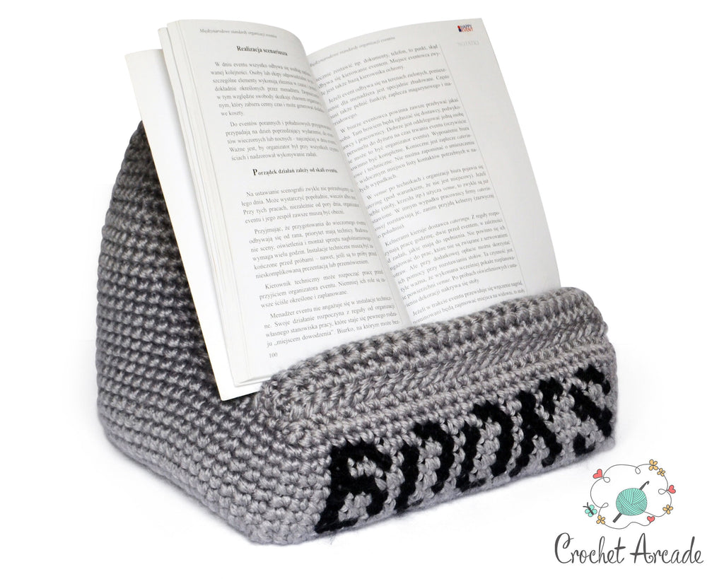 Crochet Book Holder Pattern, Tablet Pillow Stand (PDF Pattern)