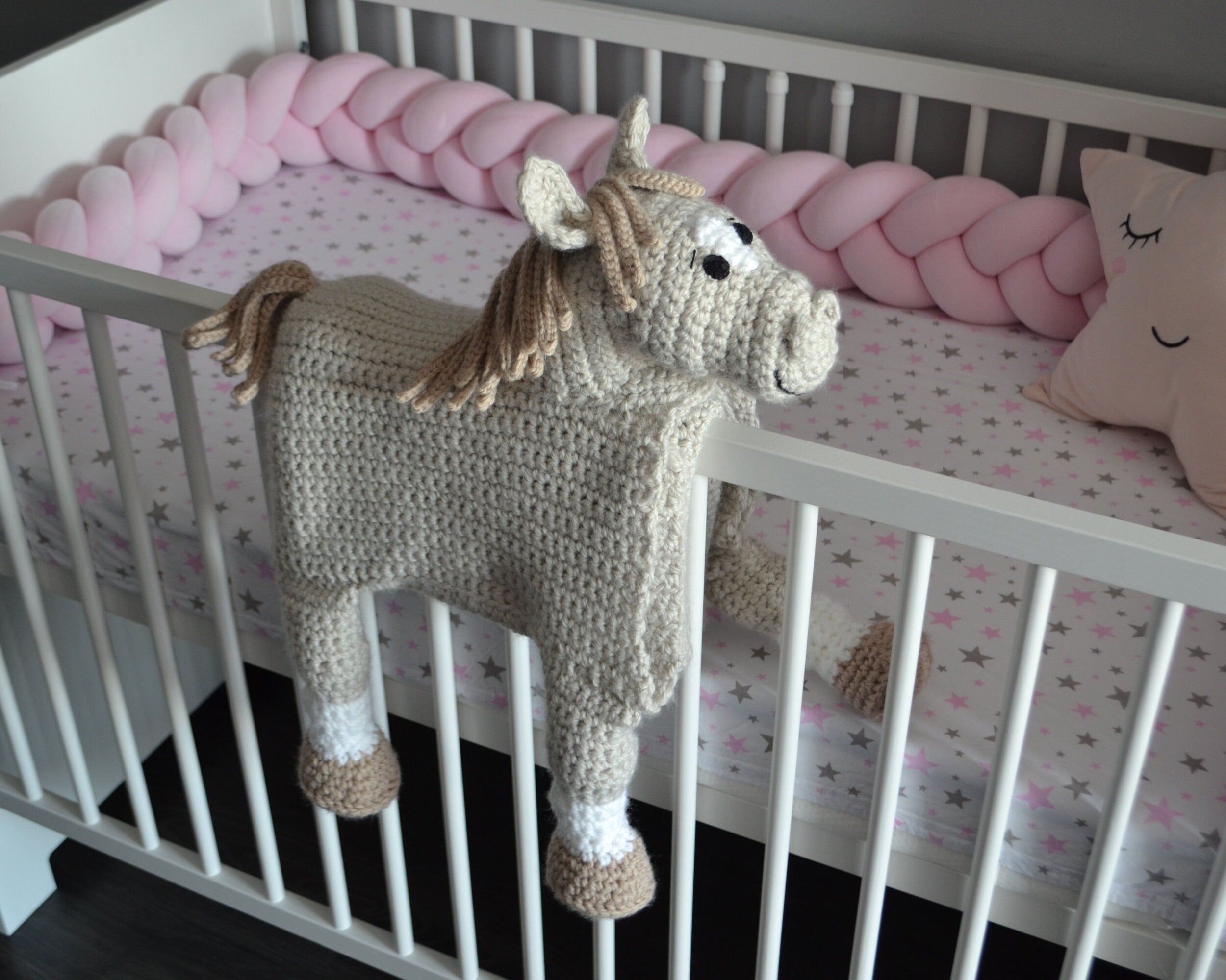 Unicorn Horse Baby Blanket Crochet Pattern | 3-in-1 Toy (PDF Pattern)