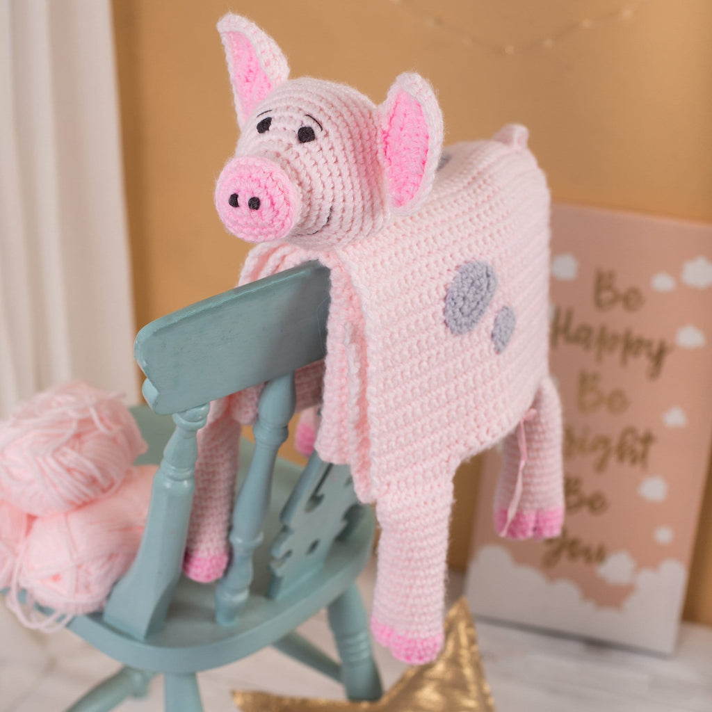 Pig Crochet Baby Blanket Pattern | Cuddle and Play Toy (PDF Pattern)