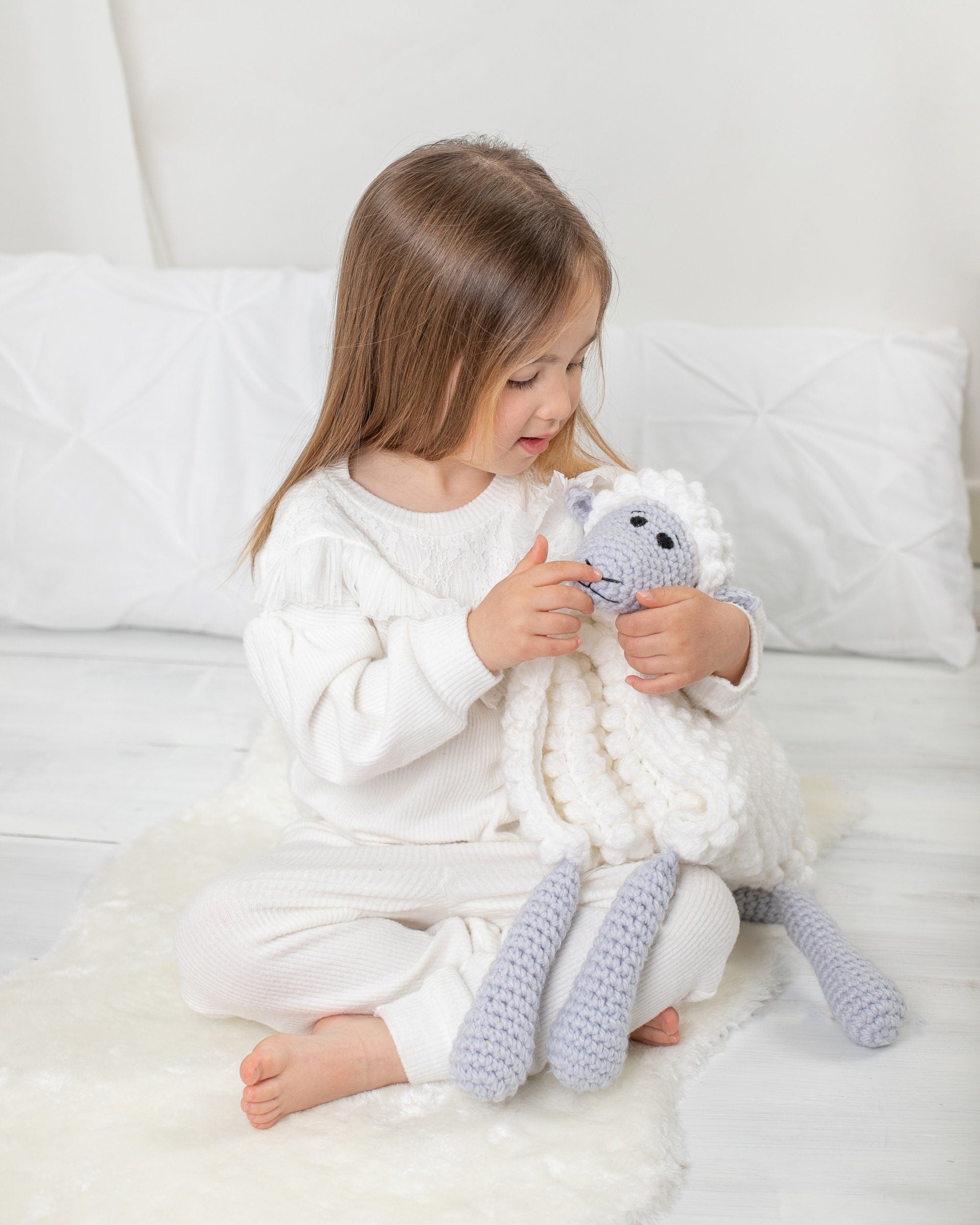 BABY BLANKET Crochet Pattern Pdf | ORIGINAL Cuddle and Play Sheep Crochet Baby Blanket Pattern | Lamb Baby Blanket Crochet Pattern |
