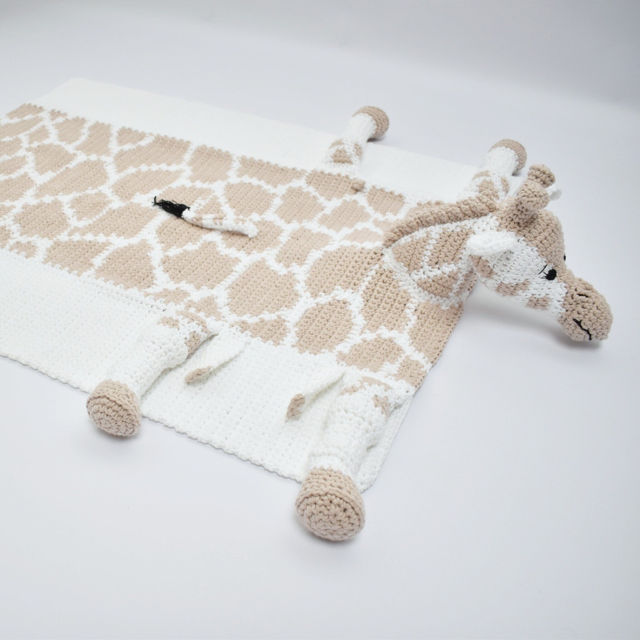 Giraffe Baby Blanket Crochet Pattern, Cuddle and Play Toy (PDF Pattern)