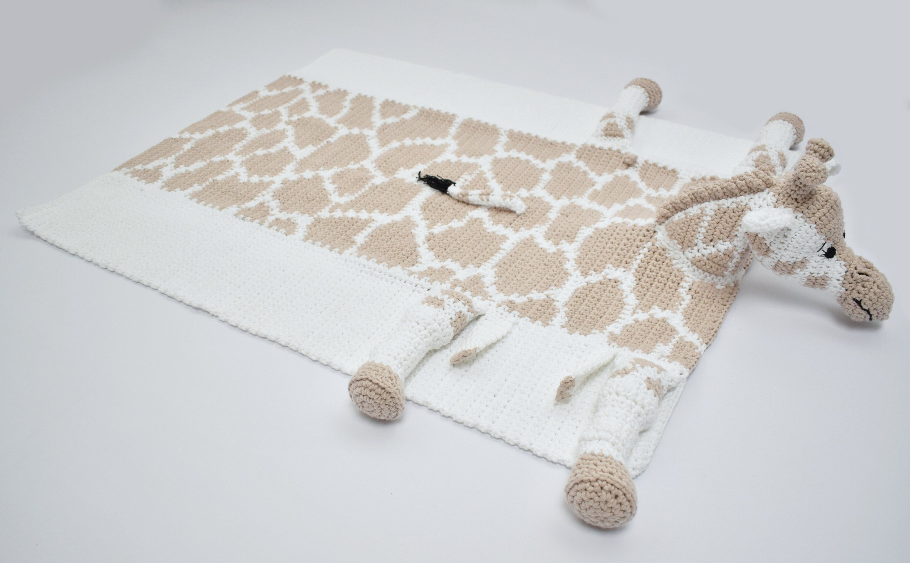Giraffe Baby Blanket Crochet Pattern, Cuddle and Play Toy (PDF Pattern)