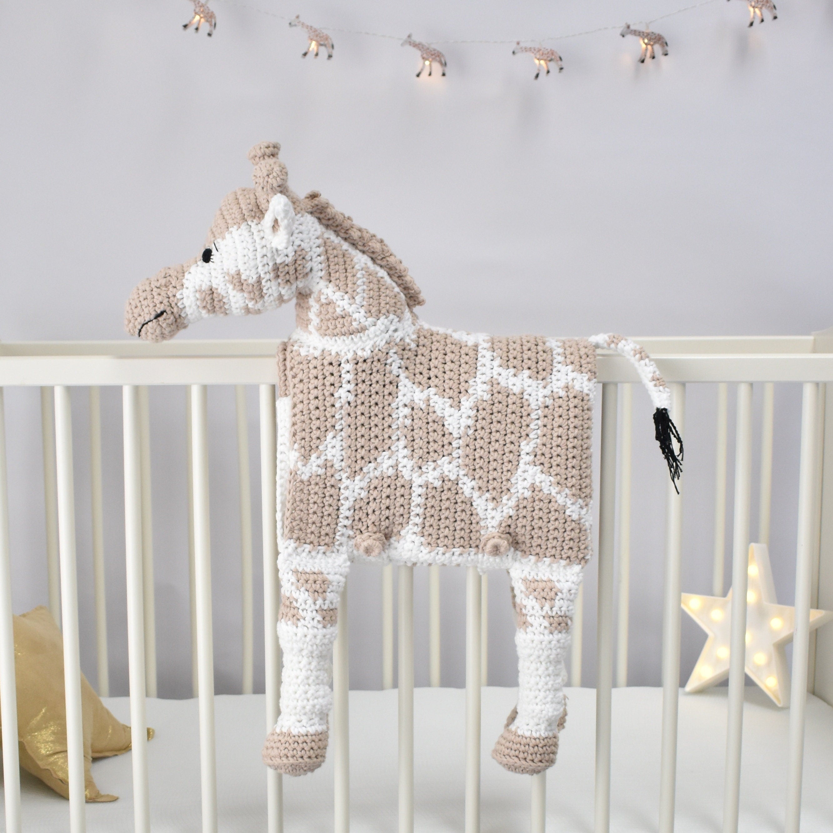 Giraffe Baby Blanket Crochet Pattern, Cuddle and Play Toy (PDF Pattern)