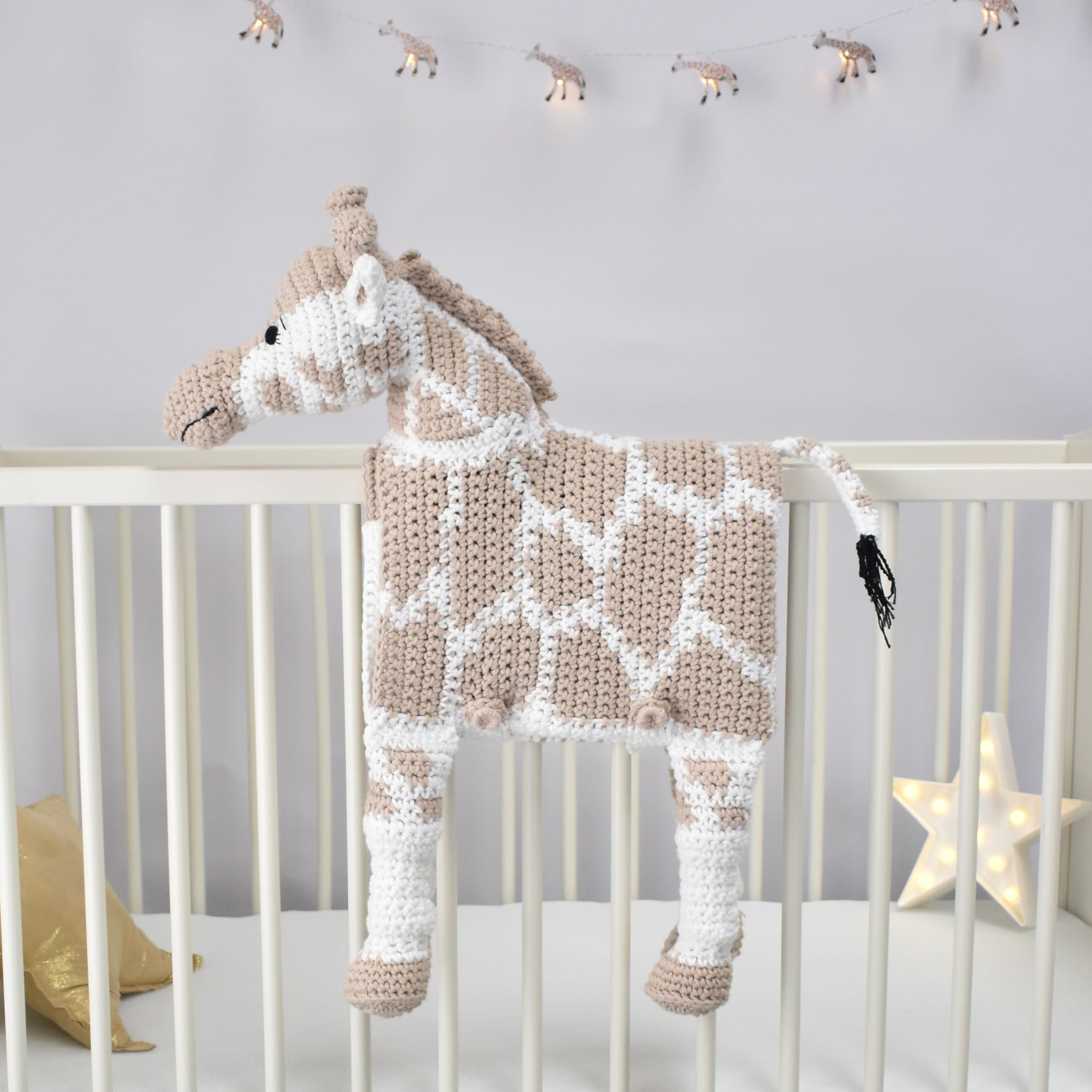 Giraffe Baby Afghan Crochet Pattern | Cuddle & Play Blanket Toy (PDF)