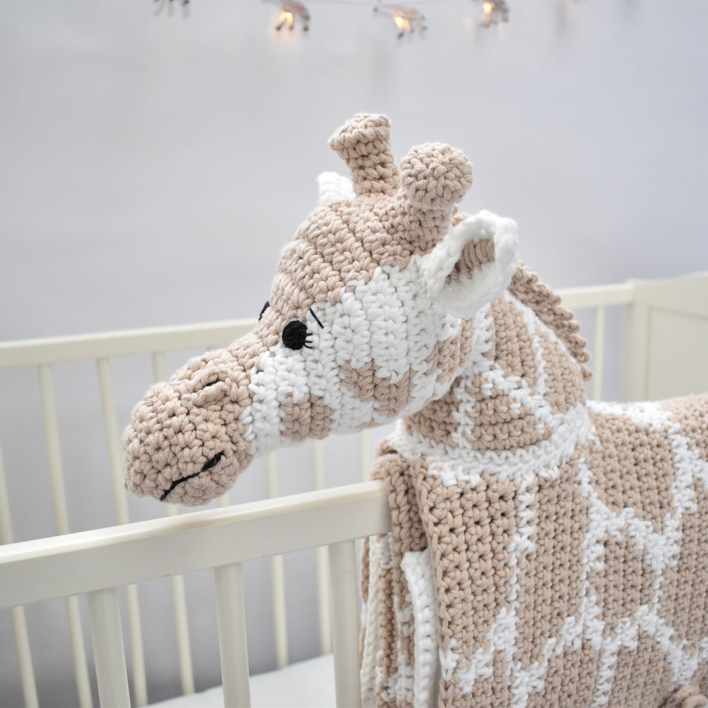 Giraffe Baby Blanket Crochet Pattern, Cuddle and Play Toy (PDF Pattern)