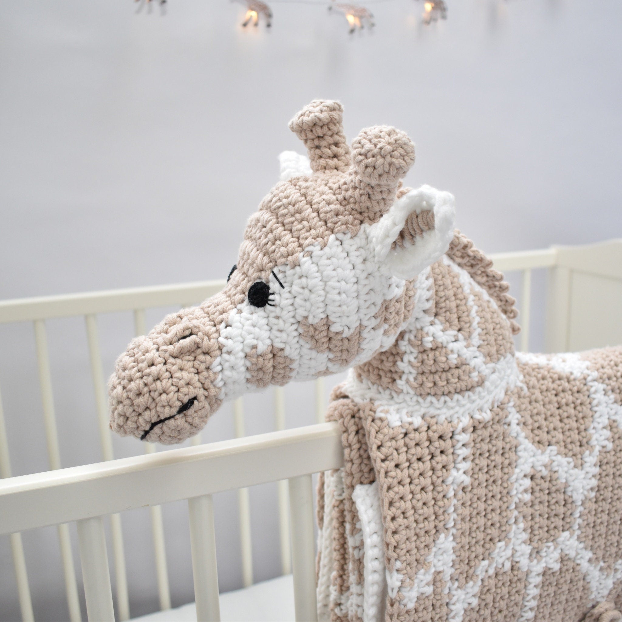 Giraffe Baby Afghan Crochet Pattern | Cuddle & Play Blanket Toy (PDF)