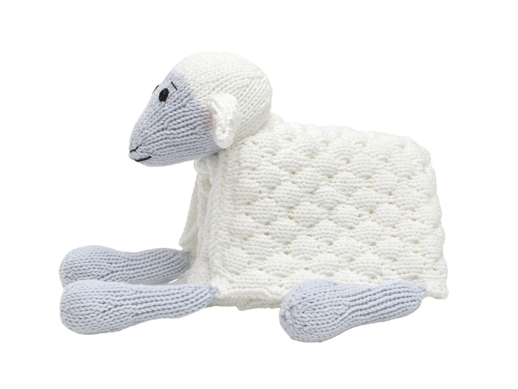 Knitted Sheep Blanket Pattern | Cuddle & Play Baby Blanket (PDF)