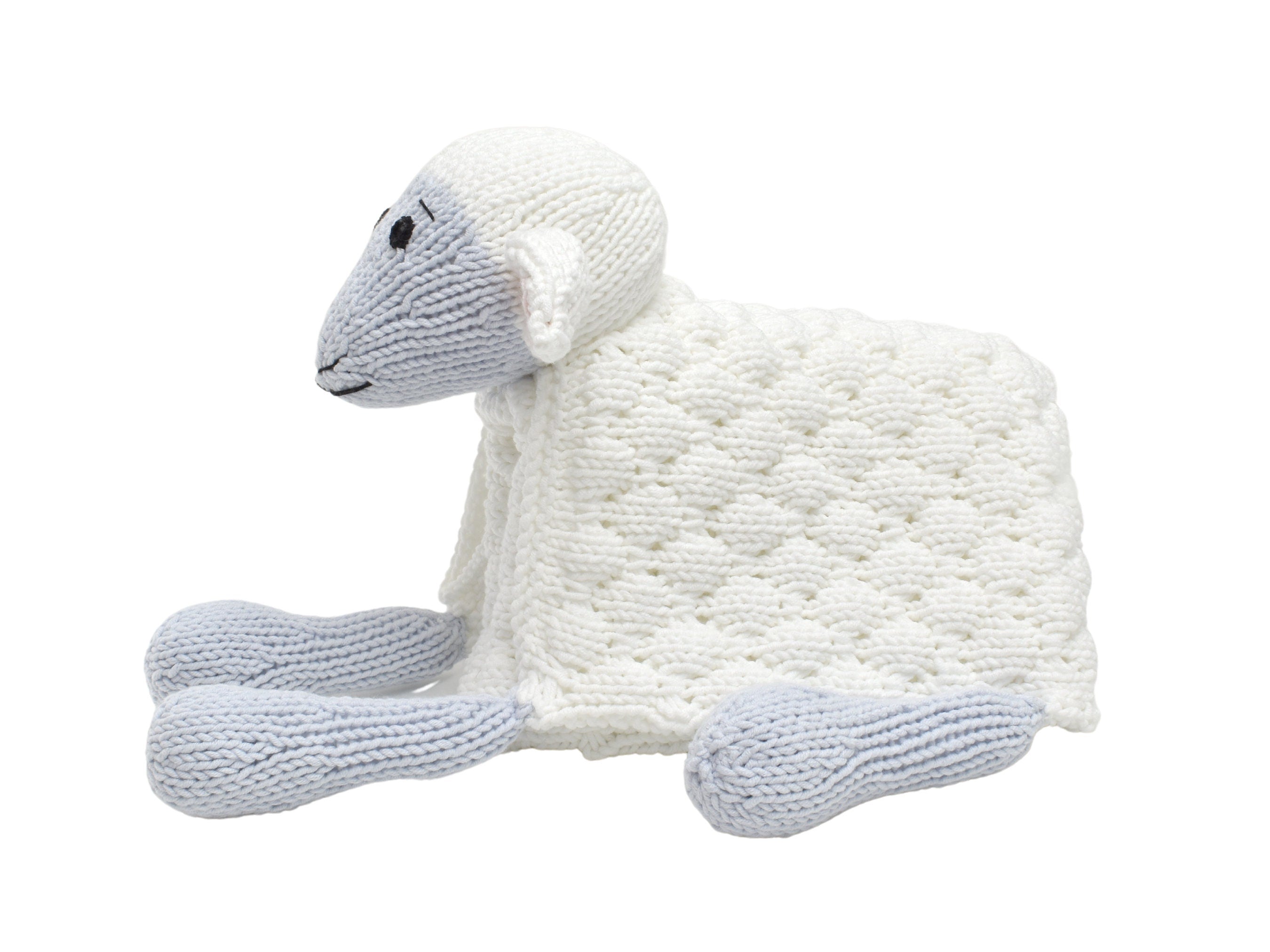 Knitted Sheep Blanket Pattern | Cuddle & Play Baby Blanket (PDF)
