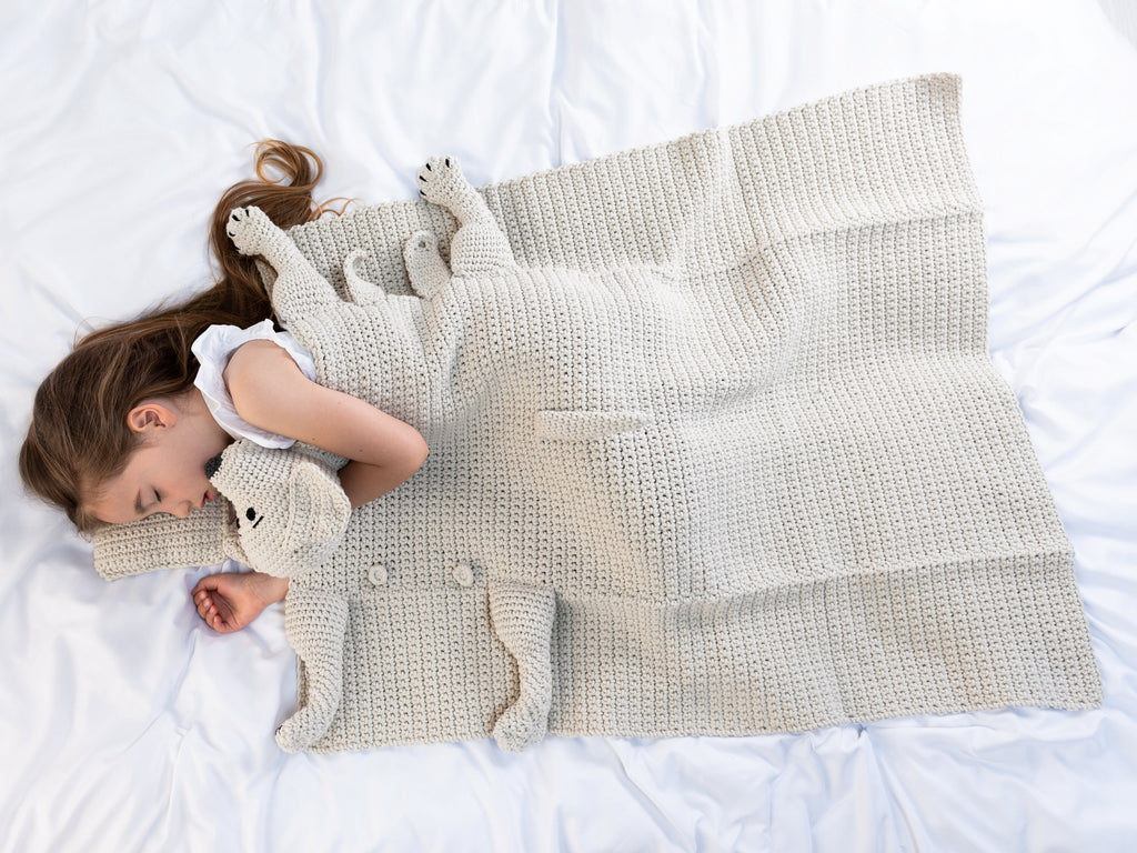 Labrador Blanket that turns into a Toy Crochet Pattern PDF download, Baby to Adult sizes.