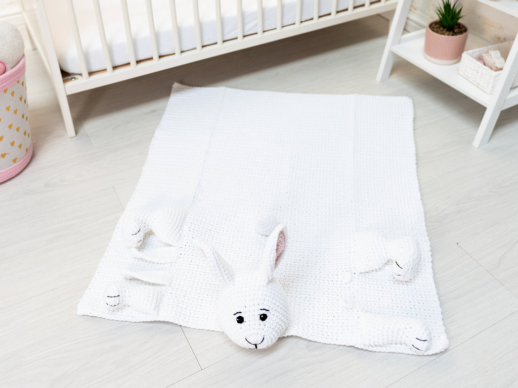 Bunny Crochet Baby Blanket Pattern | Cuddle and Play Toy (PDF Pattern)