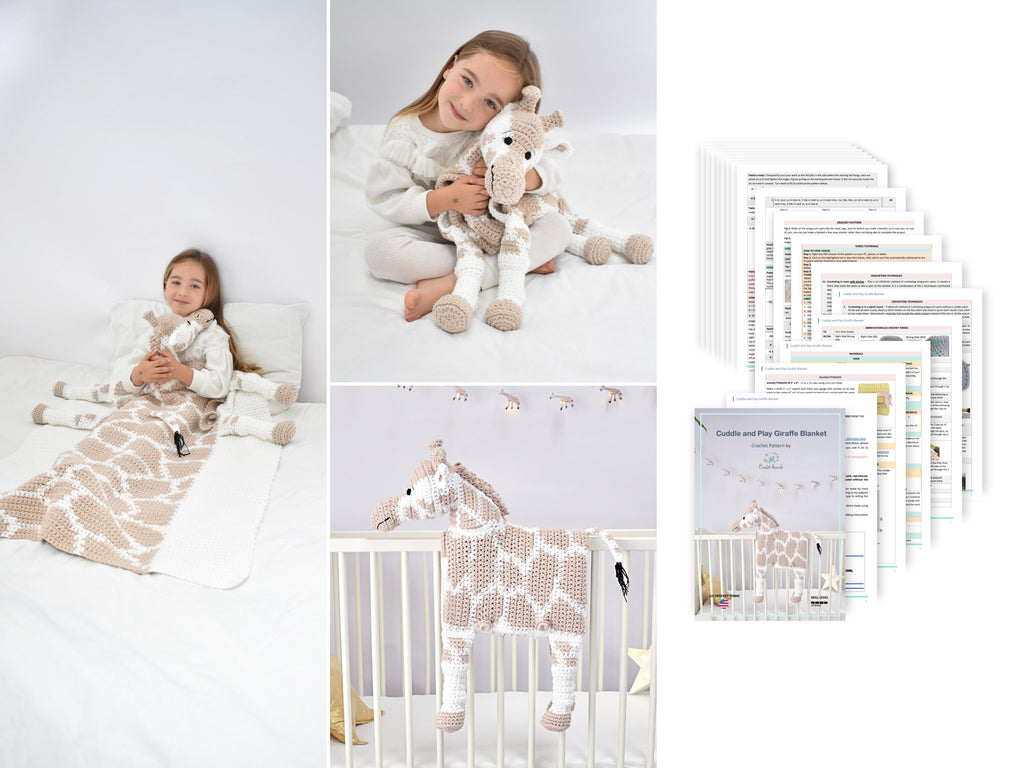 Animal Crochet Blanket Pattern Bundle, Cuddle & Play Toy (PDF)