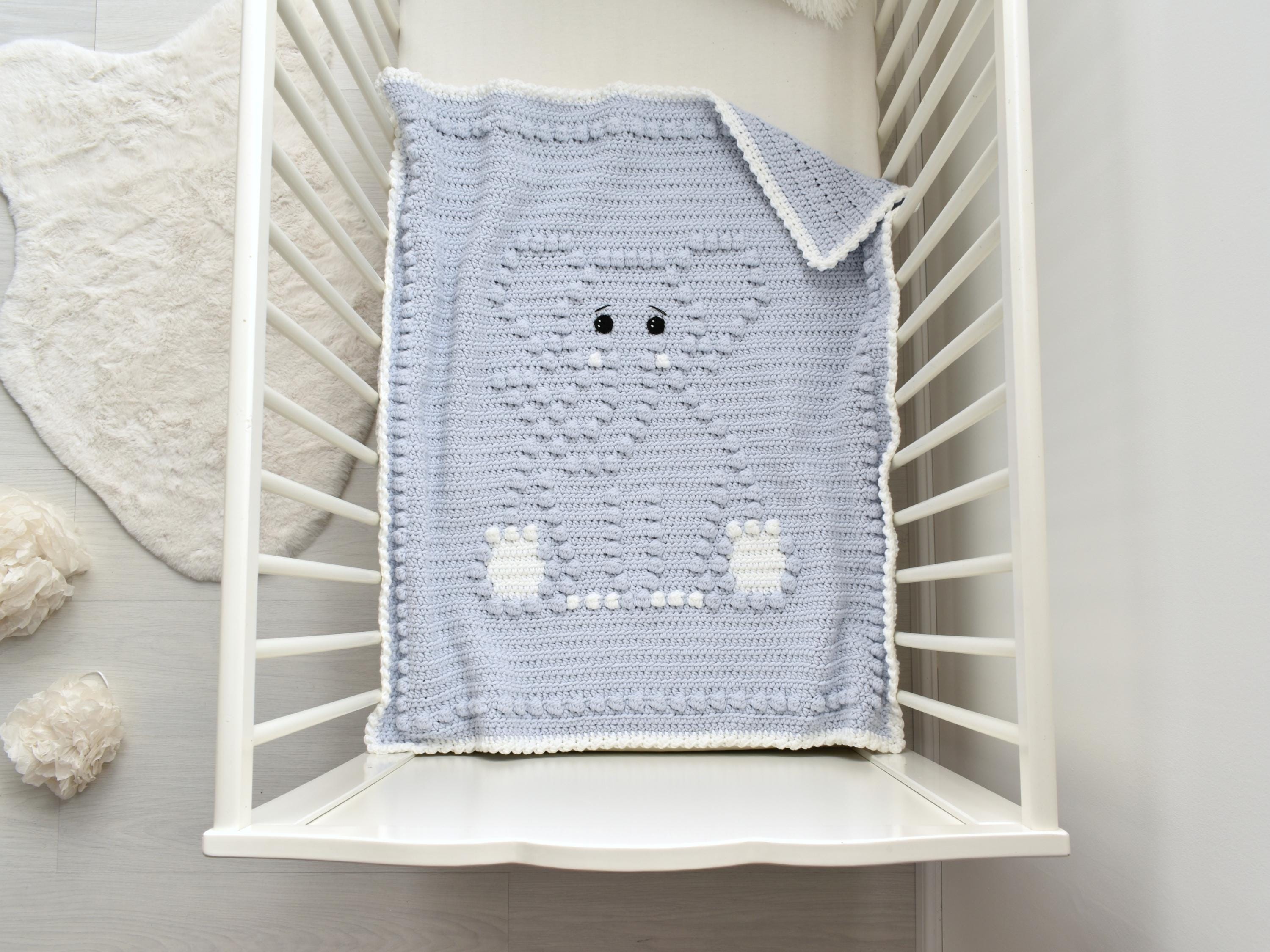 Elephant Crochet Baby Blanket Pattern | Bobbly Stitches (PDF Pattern)