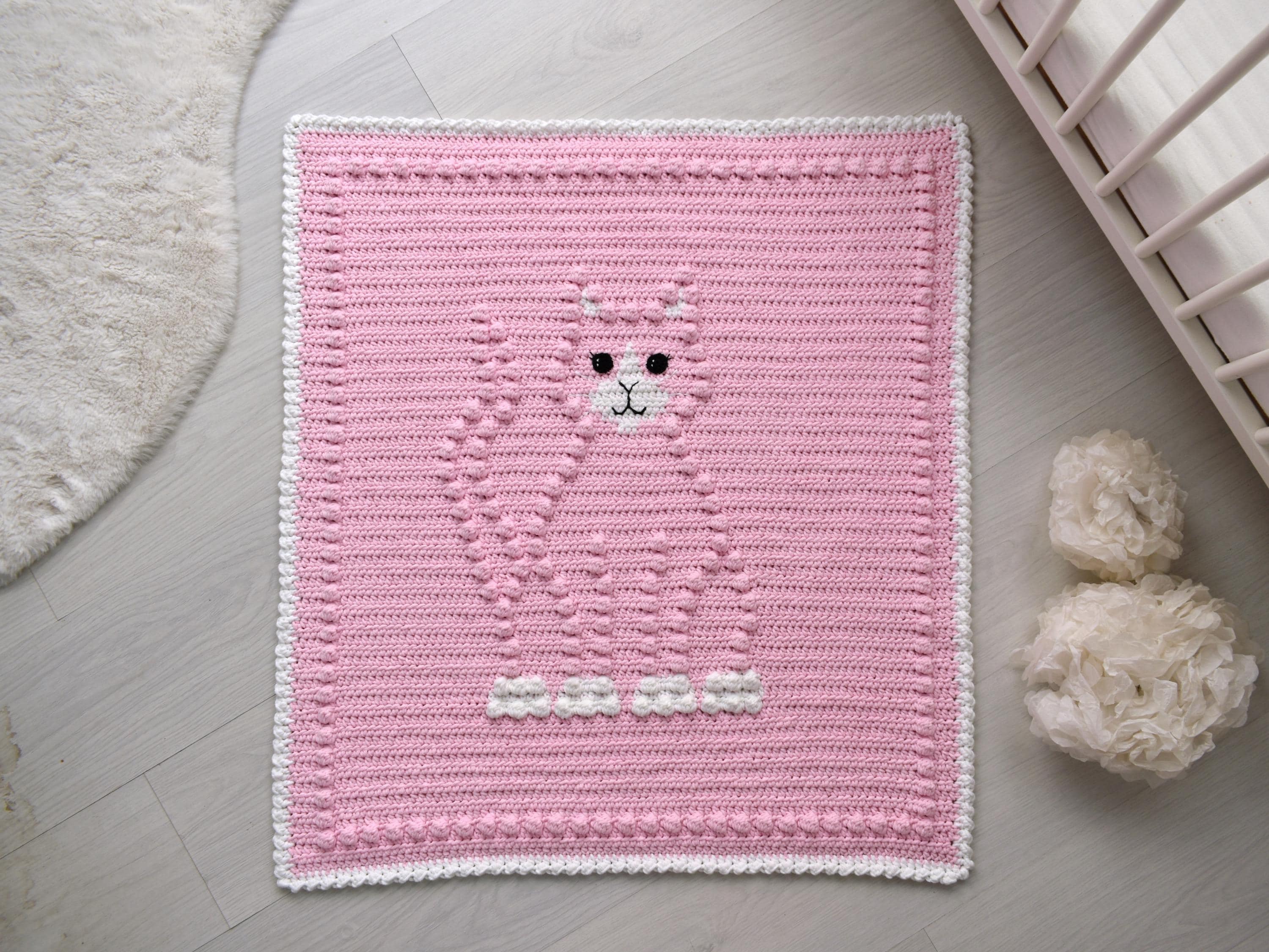 Crochet Cat Baby Blanket Pattern | Bobbly 3D Design (PDF Pattern)