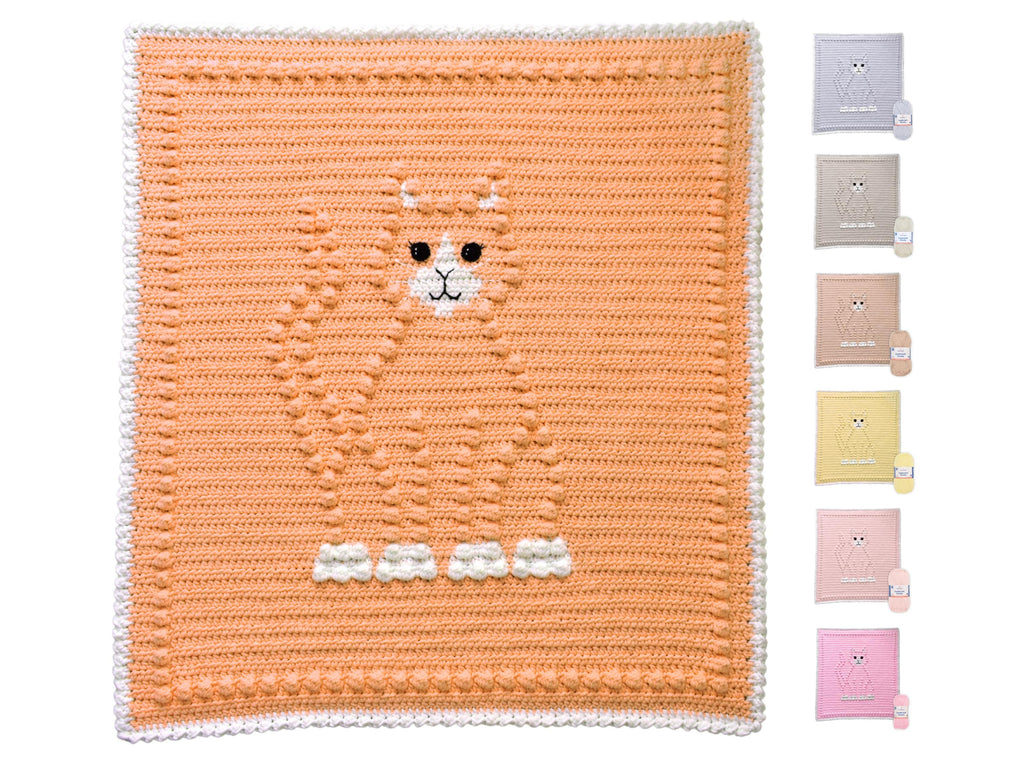 Crochet Cat Baby Blanket Pattern | Bobbly 3D Design (PDF Pattern)