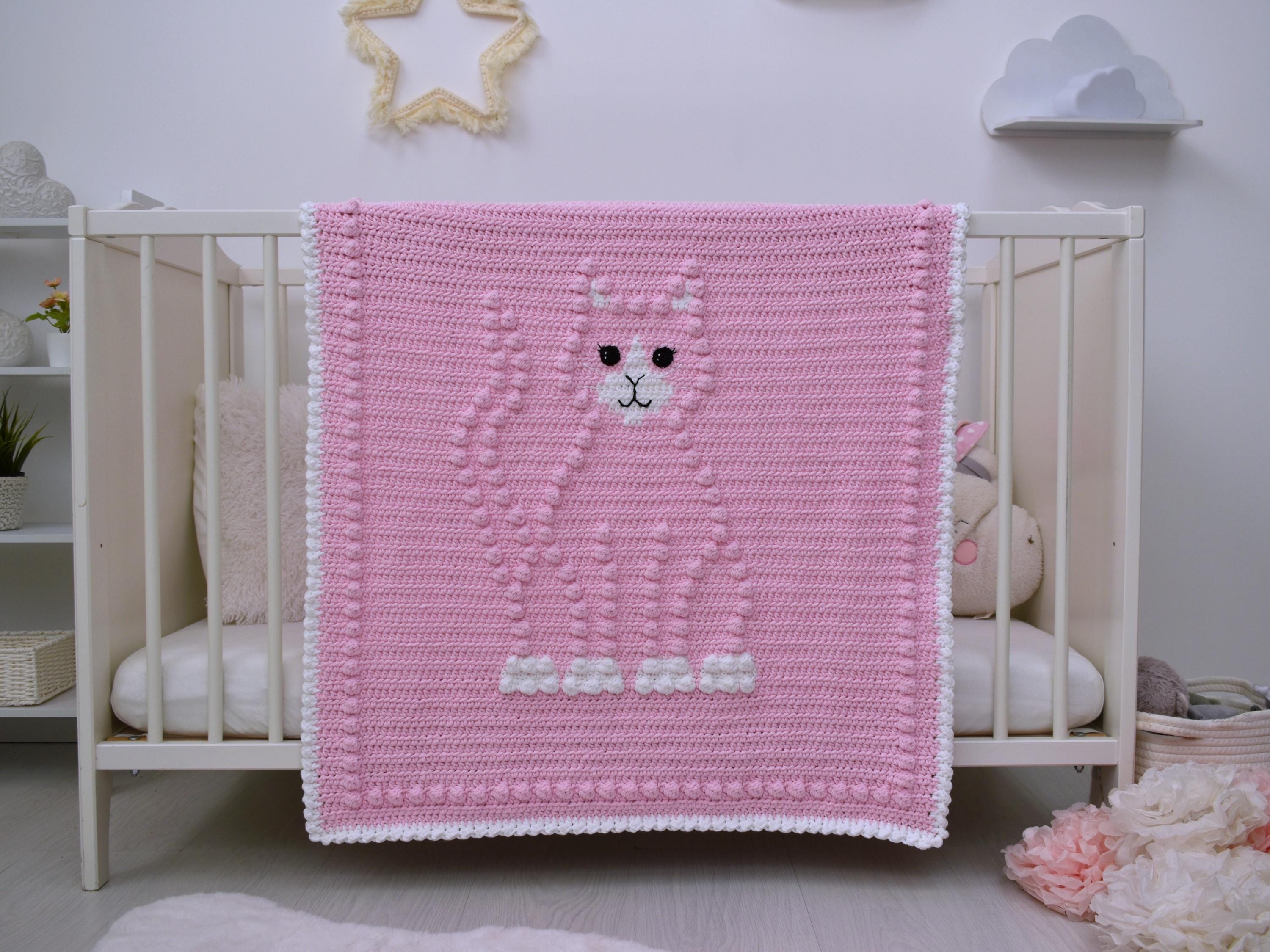 Crochet Cat Baby Blanket Pattern | Bobbly 3D Design (PDF Pattern)