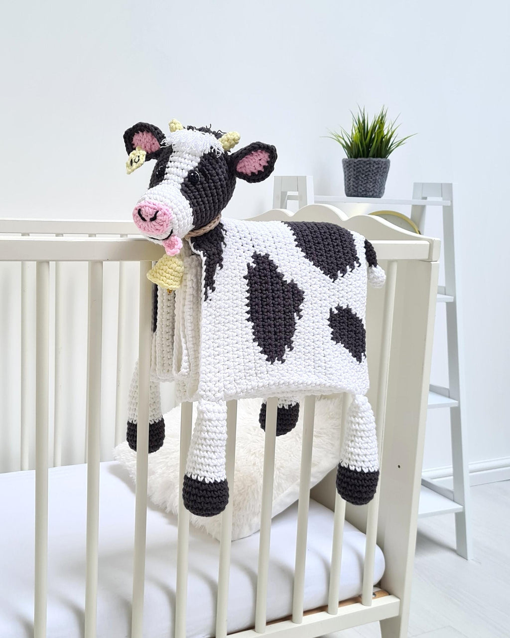 Folding Cow Baby Blanket CROCHET PATTERN (PDF) – Cuddle & Play Animal Blanket Toy, Baby to Adult
