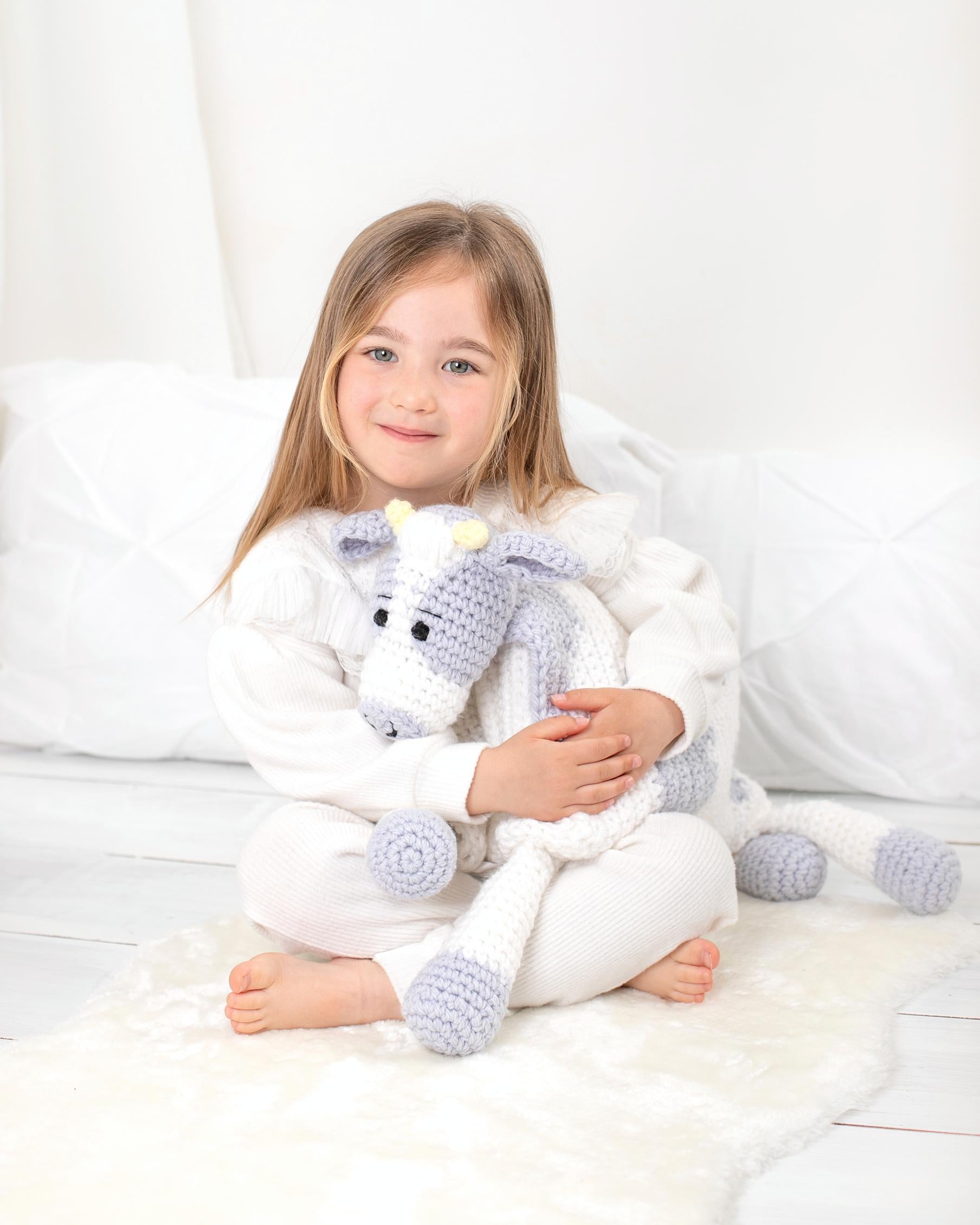 Cow Folding Baby Blanket Crochet Pattern PDF - Cuddle and Play Blanket that turns into a toy