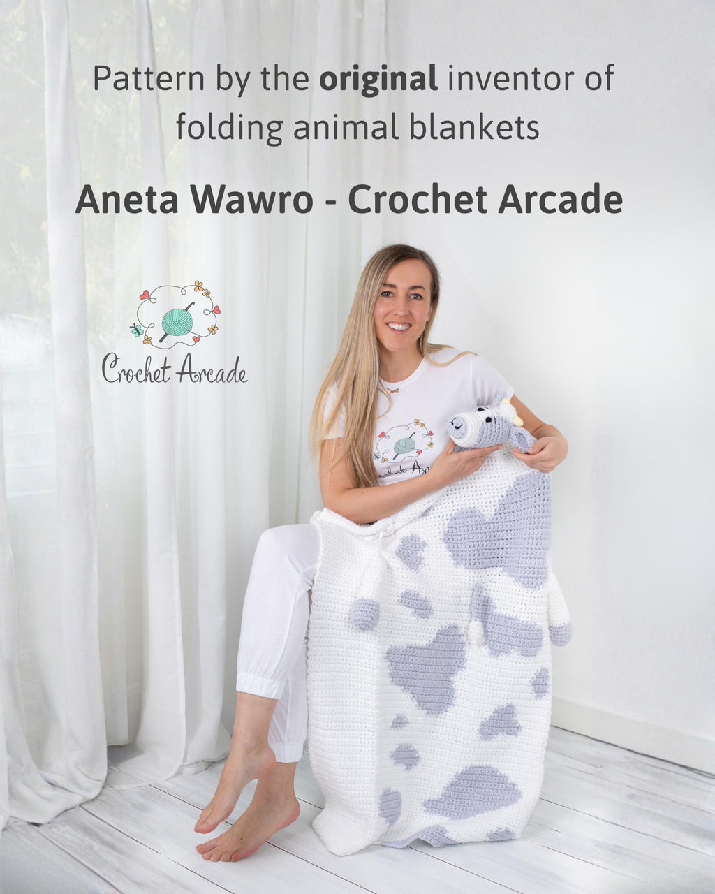 Folding Cow Baby Blanket CROCHET PATTERN (PDF) – Cuddle & Play Animal Blanket Toy, Baby to Adult