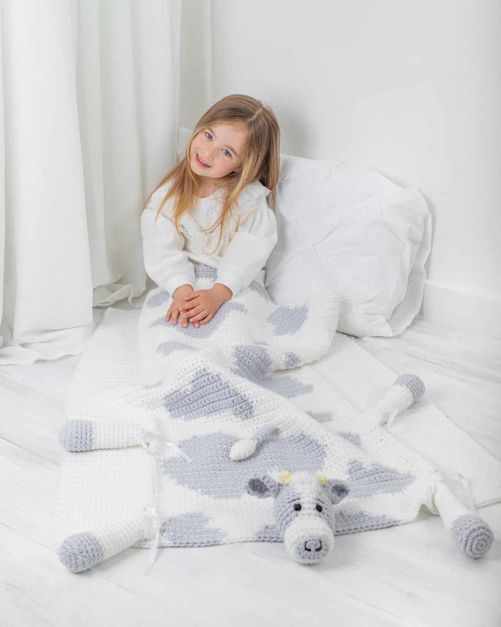 Folding Cow Baby Blanket CROCHET PATTERN (PDF) – Cuddle & Play Animal Blanket Toy, Baby to Adult