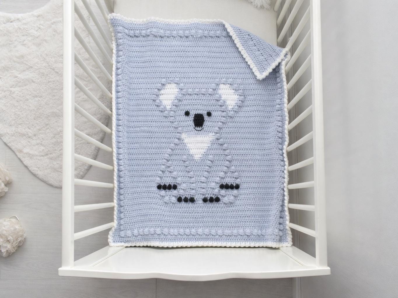 Crochet Koala Baby Blanket Pattern | Bobbly 3D Design (PDF Pattern)