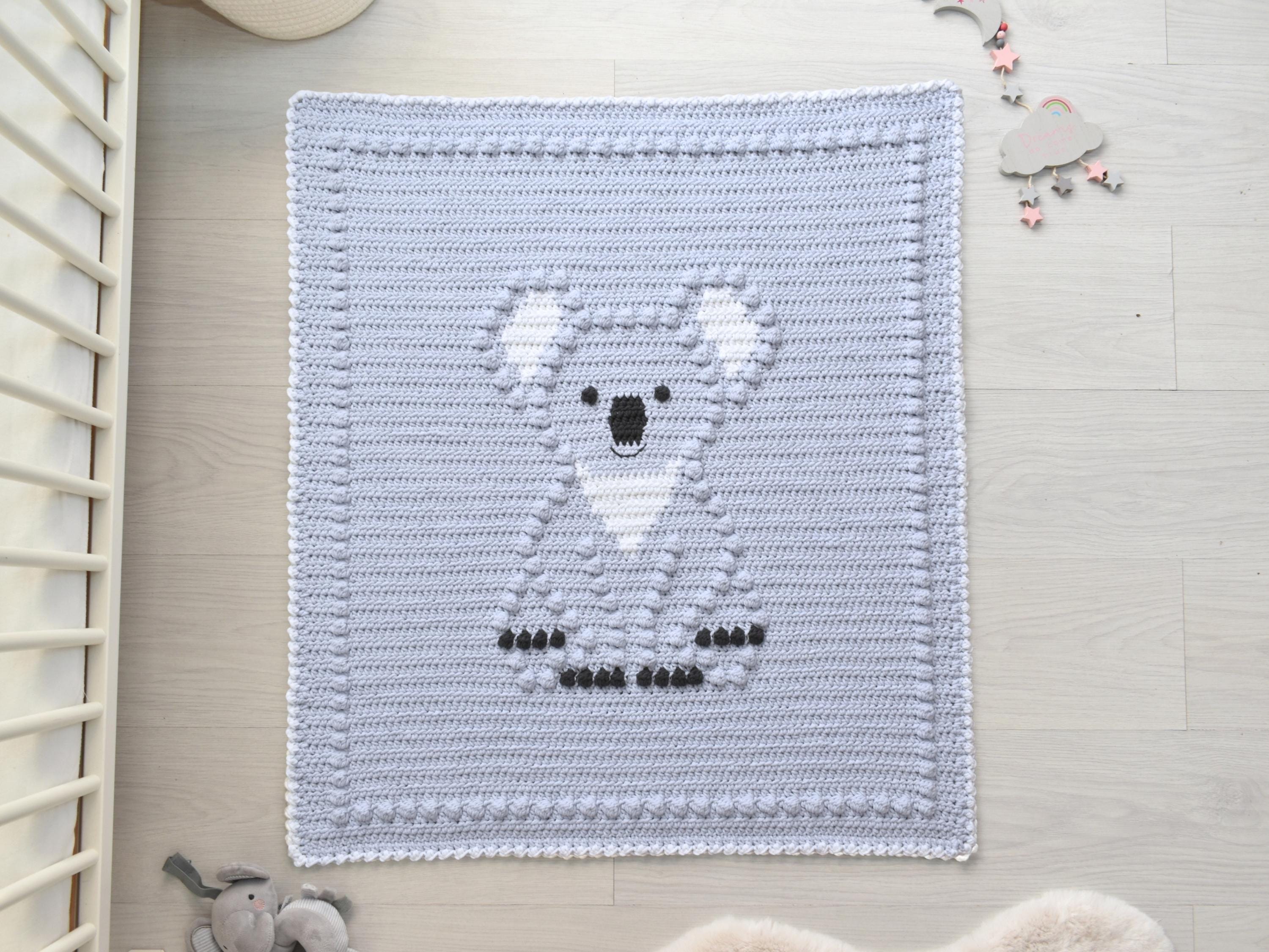 Crochet Koala Baby Blanket Pattern | Bobbly 3D Design (PDF Pattern)