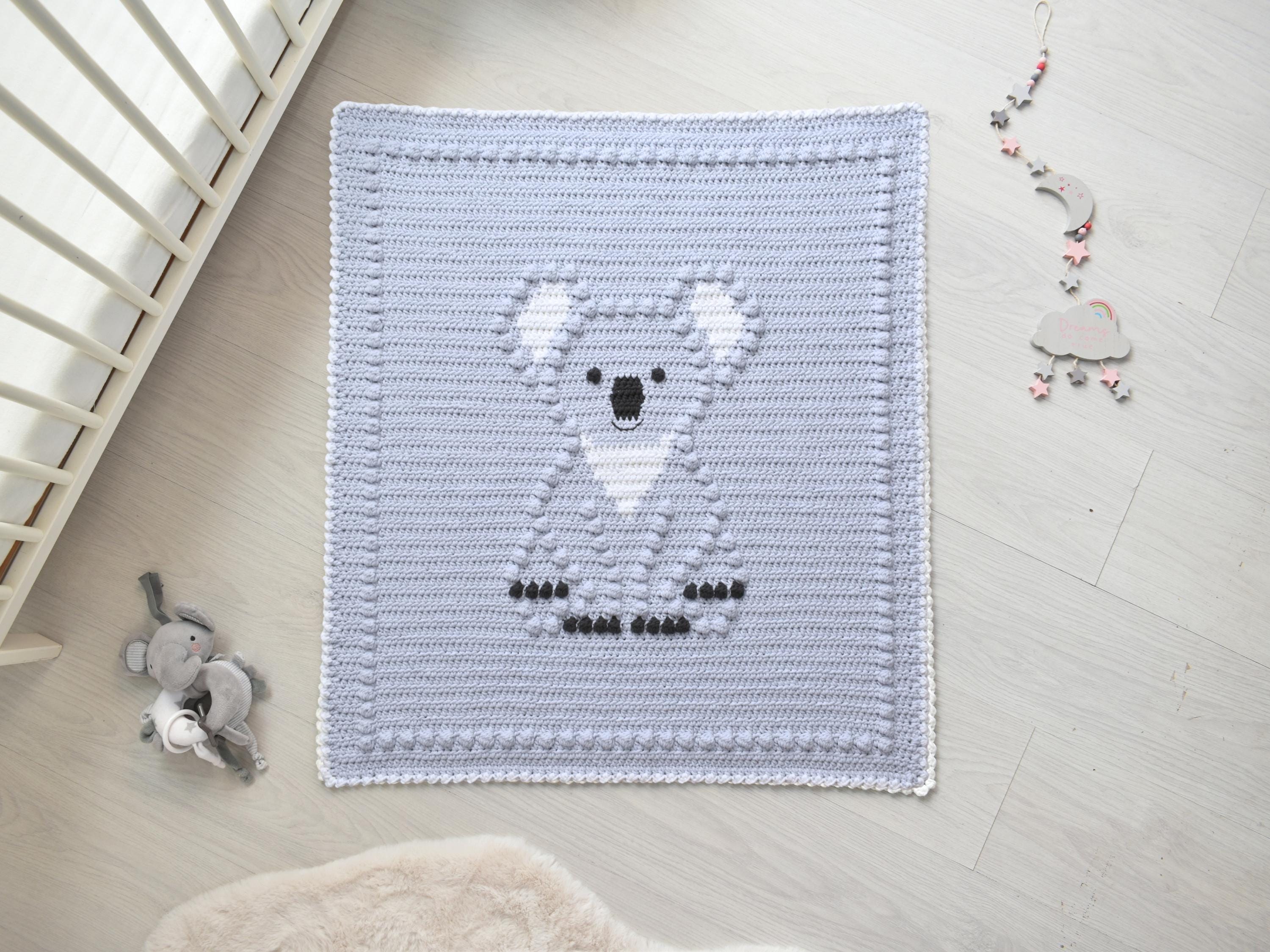 Crochet Koala Baby Blanket Pattern | Bobbly 3D Design (PDF Pattern)