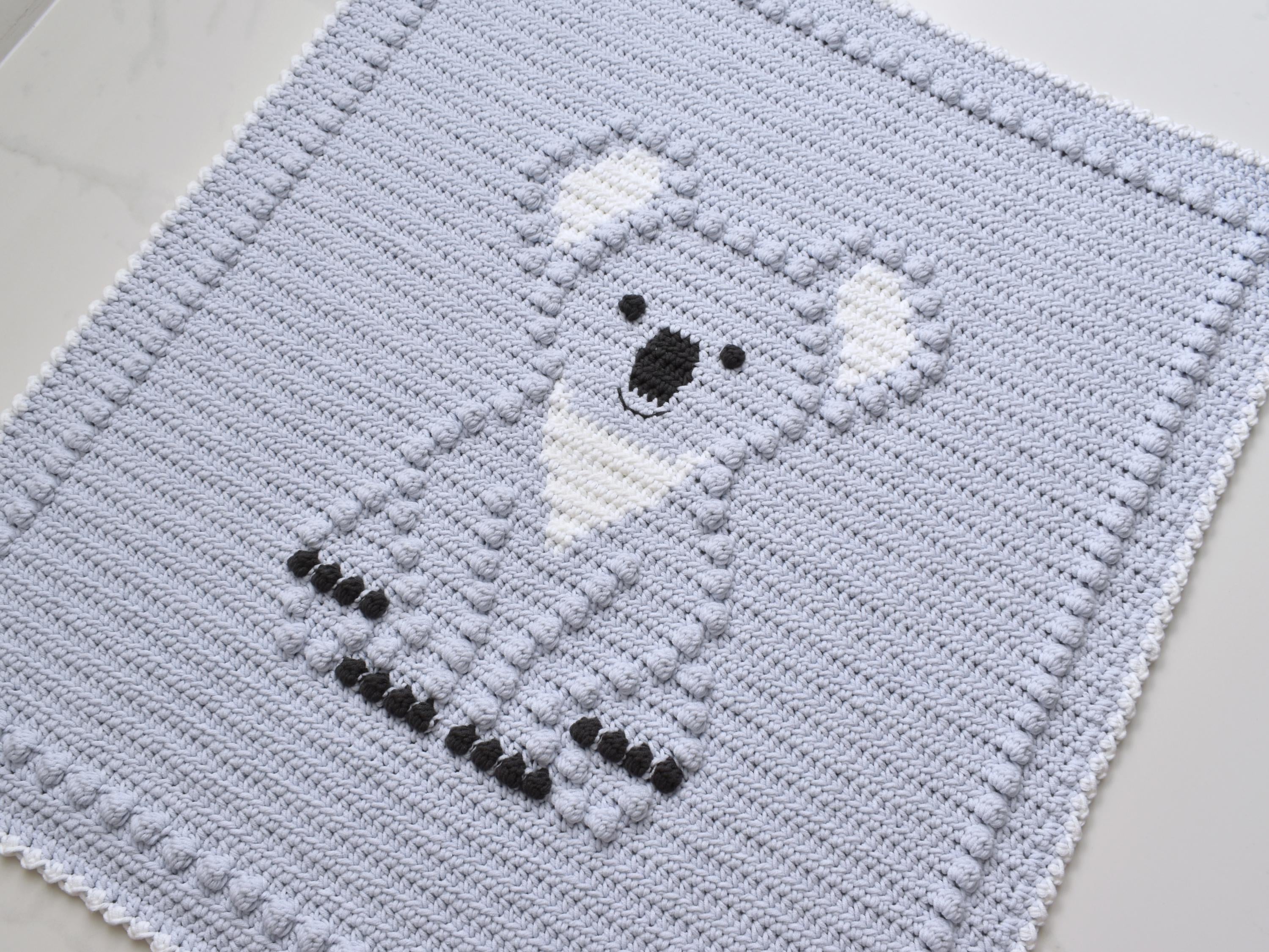 Crochet Koala Baby Blanket Pattern | Bobbly 3D Design (PDF Pattern)